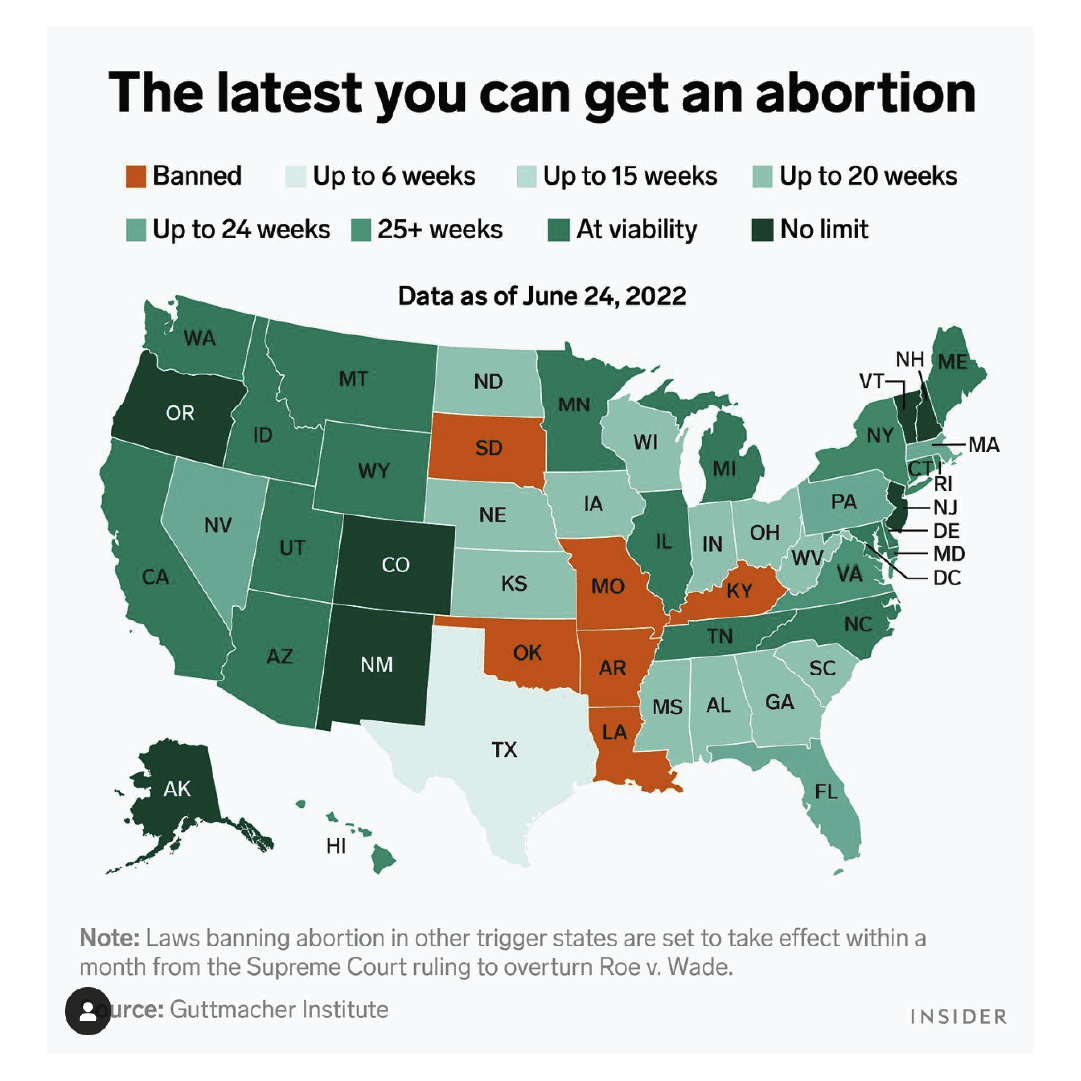 The latest that you can get an abortion